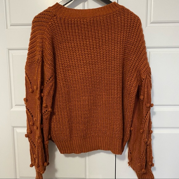 In Loom Mason Knit Sweater Burnt Orange S/M - Picture 3 of 6